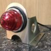 A classic mini race-style brake light made of stainless steel