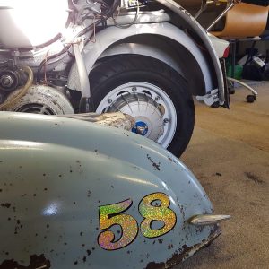 Lambretta Series 1/2 removable rear panel hook kit. title
