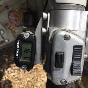 Lambretta GP stainless steel mounting bracket for the Trail Tech temperature gauge. title