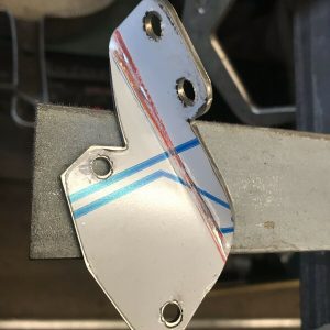Lambretta GP stainless steel mounting bracket for the Trail Tech temperature gauge. title