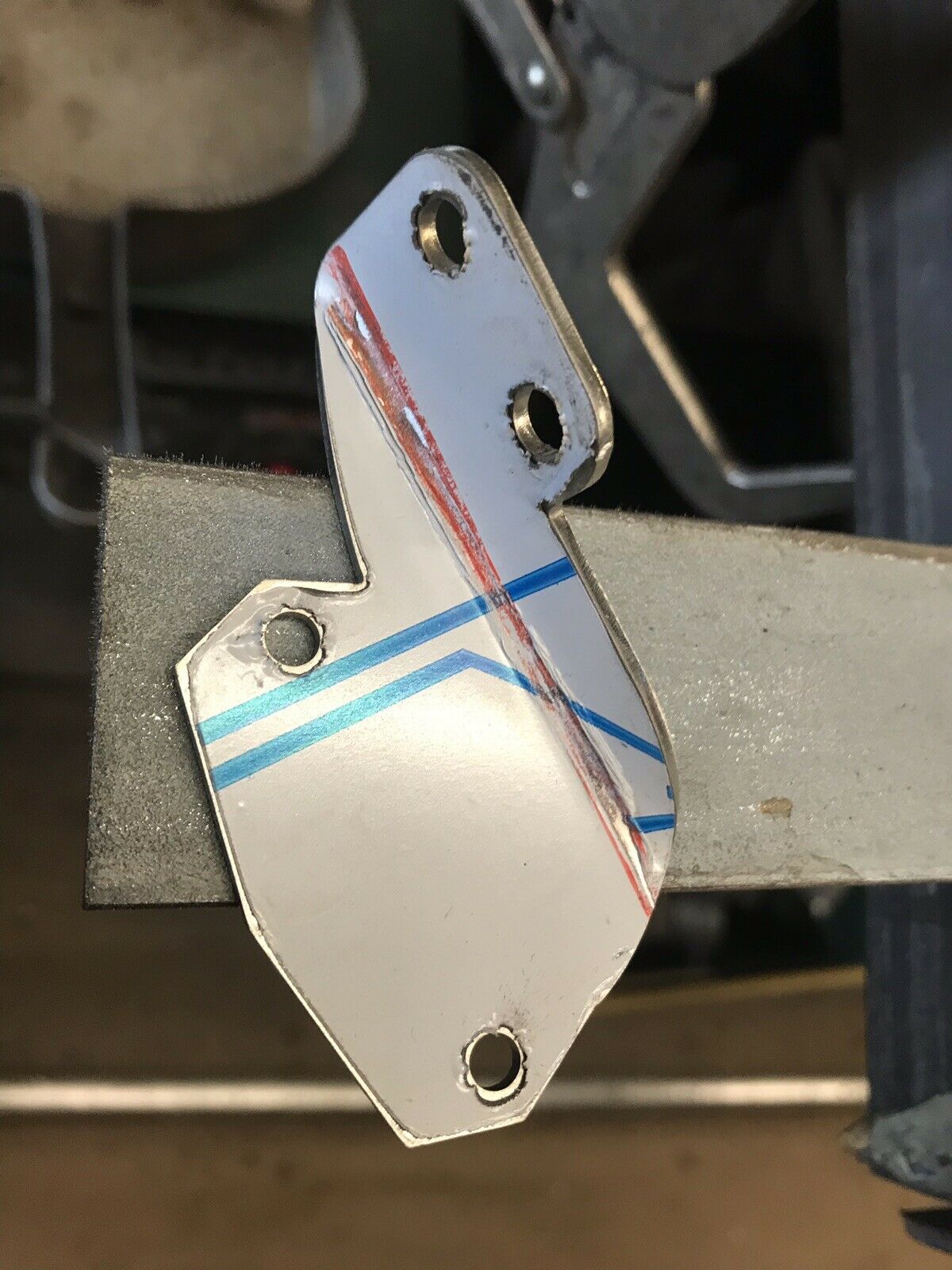 Lambretta GP stainless steel mounting bracket for the Trail Tech temperature gauge. title