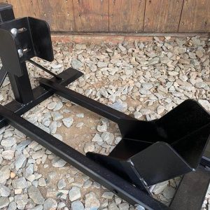 Black heavy duty metal scooter stand for a van