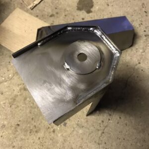 Closeup view of a weld in mini turret