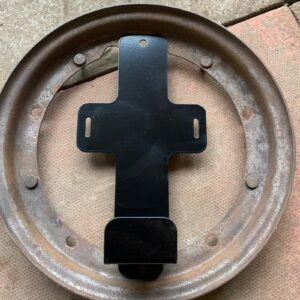 Black powder coated vintage oil can holder