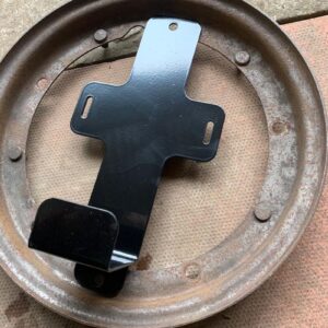 Black powder coated vintage oil can holder