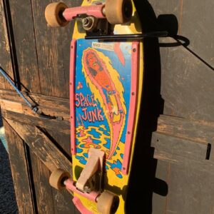 Skateboard on a wall hanger