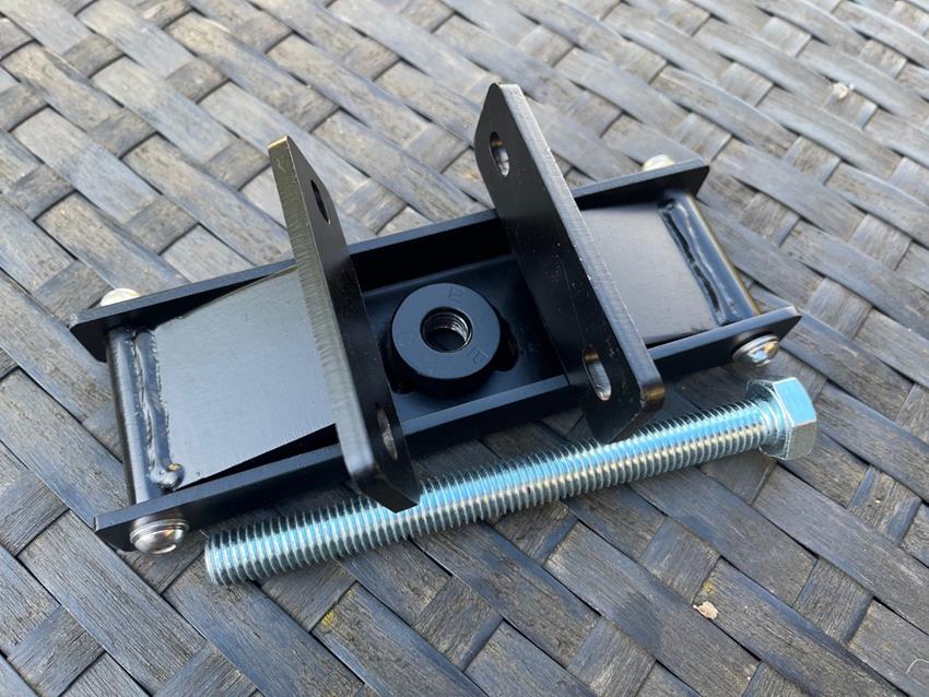 Folding Lambretta clutch compressor tool shown in a folded position