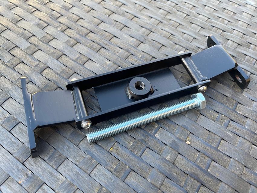 Folding Lambretta clutch compressor tool shown in an opened out position