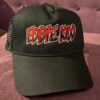 Eddie Kidd trucker cap in all black with embroidered design showing Eddie Kidd's name in graffiti text